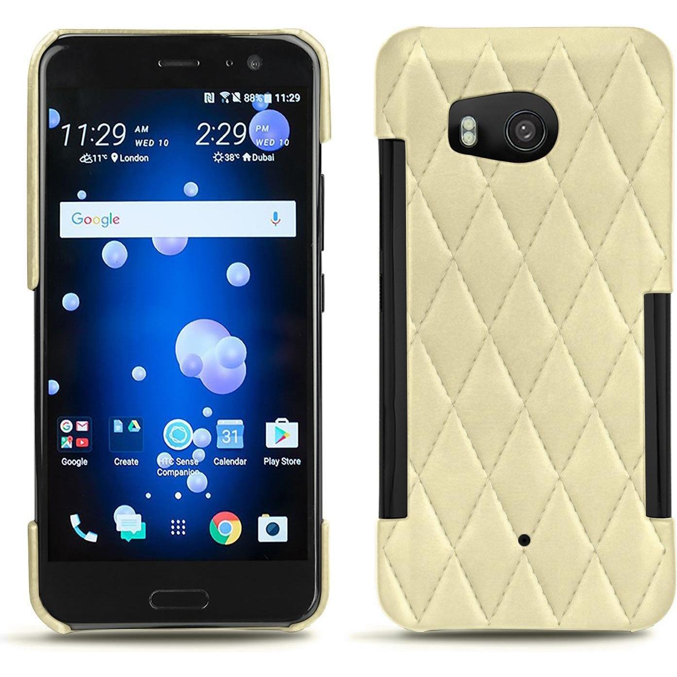 Thumbnail - Noreve Lederschutzhülle (HTC U11), Smartphone Hülle, Beige