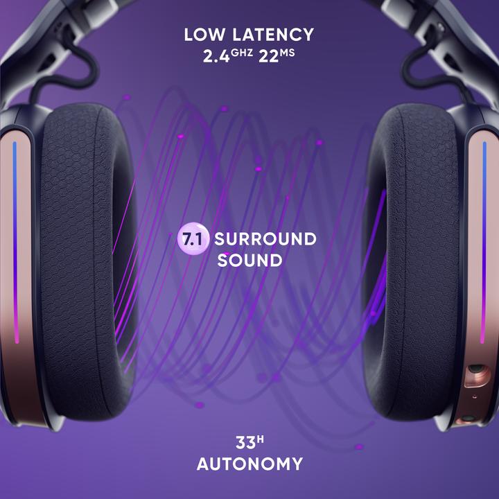 Produktbild Oniverse Polaris Wireless Gaming Headset, Navy Blue (Kabelgebunden, Kabellos)