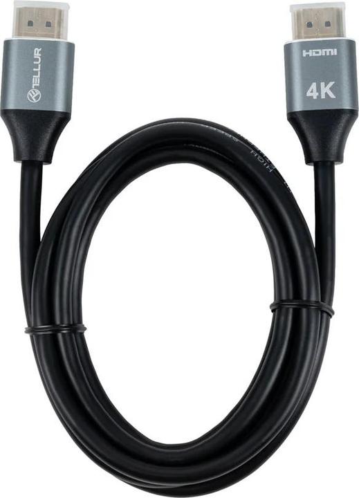 Actual product image Tellur High Speed HDMI 2.0 cable, 4K 18Gbps plug-plug Ethernet gold-plated 3m black (3 m)
