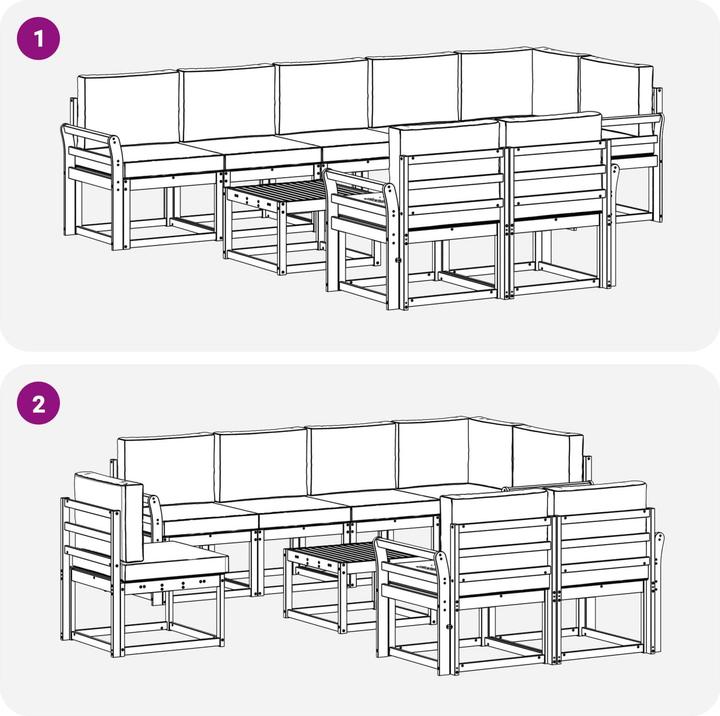 Produktbild vidaXL Outdoor-Sofa