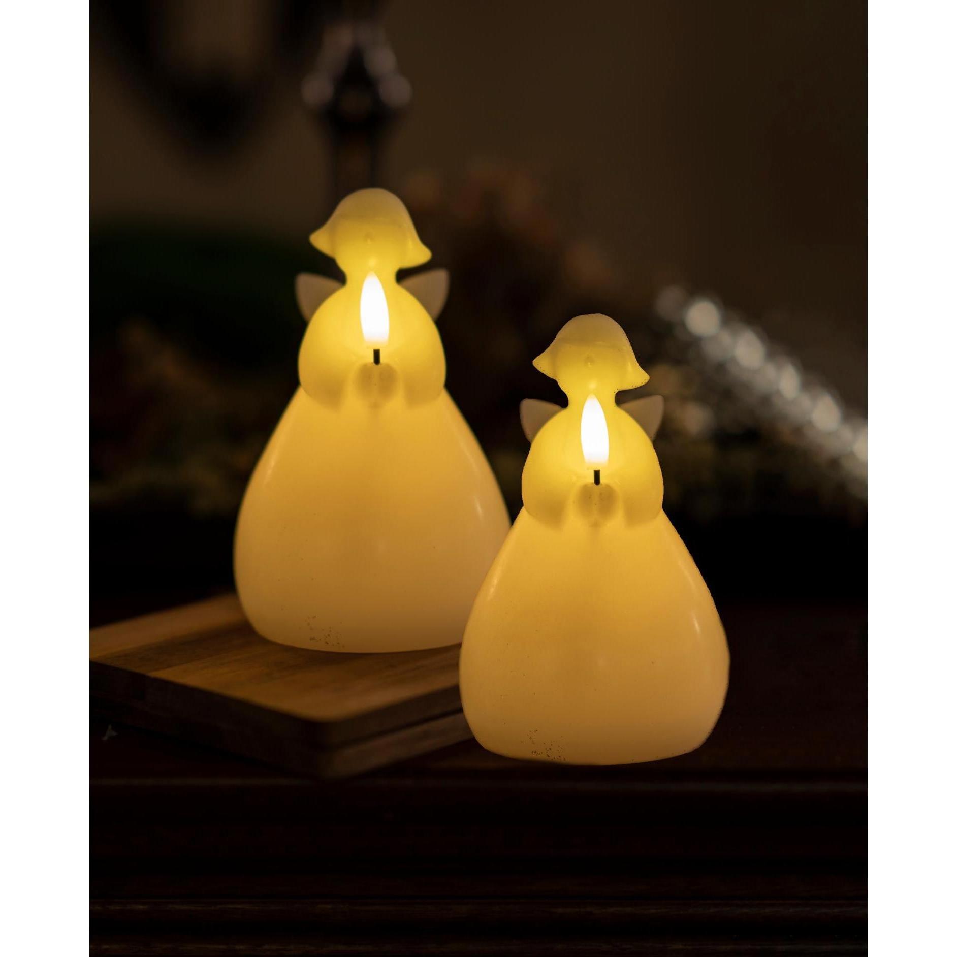 Thumbnail - Sirius, LED Kerzen, LED-Engel Lucia, Ø 6.5 x H 10 cm, 2er Set (2 x)