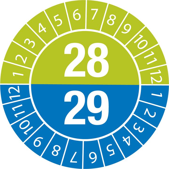 Productafbeelding Brady Keuringsstickers 28/29 diameter 35 B-7541