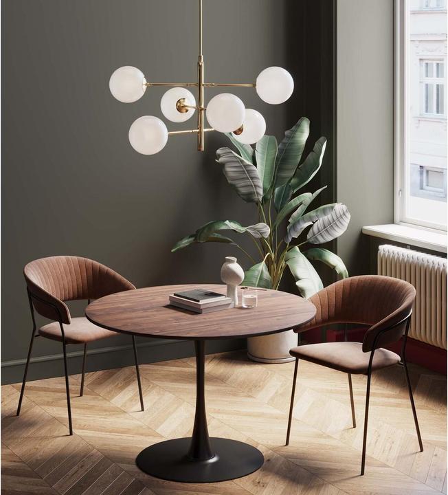 Immagine prodotto Kare Design Tavolo Schickeria Noce look nero rotondo 110 (110 x 110 x 72 cm)