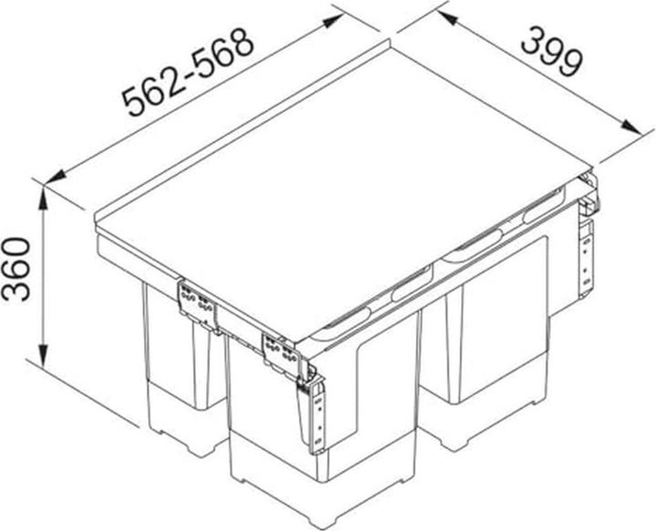 Actual product image Franke Sorter Garbo 60-4 (40 l)