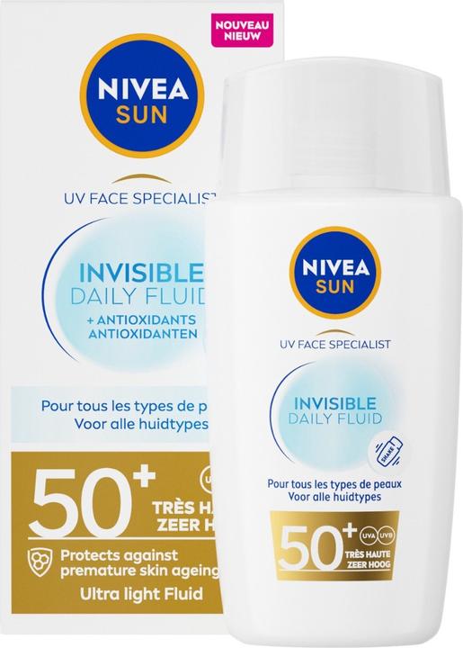 NIVEA Sun Face Daily Fluid Spf 50 - 40 Milliliter (Sonnencreme Gesicht, SPF 50, 40 ml)
