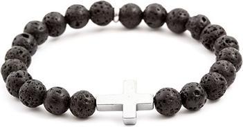 Produktbild Beneto Beaded bracelet made of lava stone and hematite MINK61 - Length: 17 cm (17 cm, Lava Stein, Hematite)