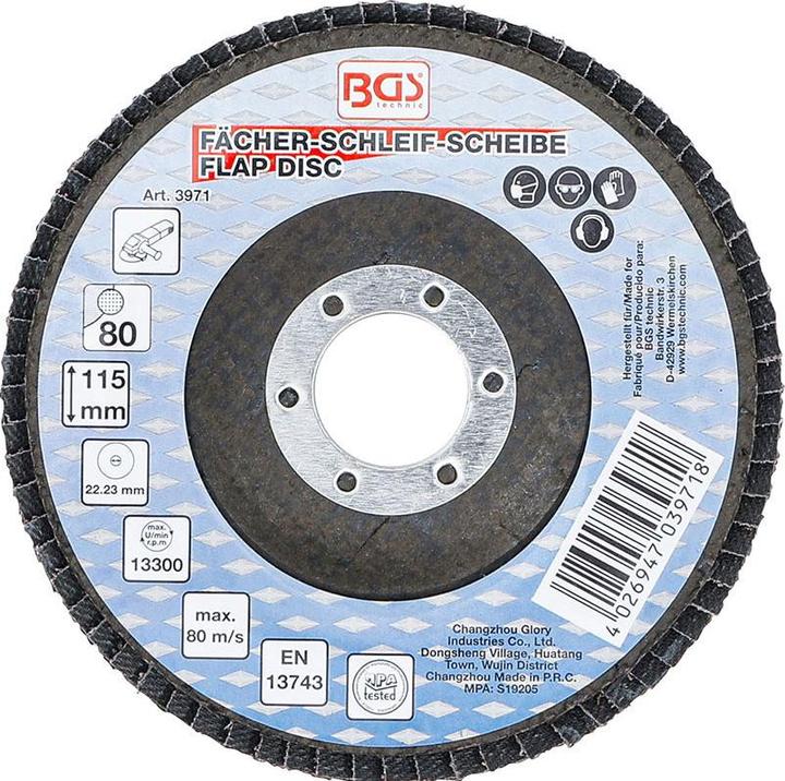 Produktbild BGS Fächer-Schleif-Scheibe Ø 115 mm K 80 (K 80)
