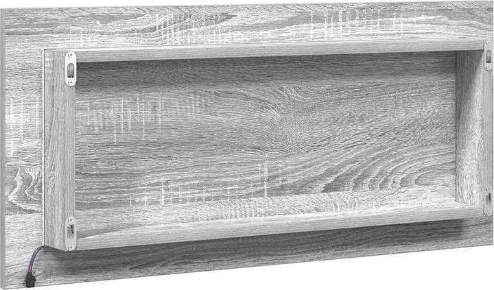 Produktbild vidaXL Badezimmer-Spiegelschrank mit LED Licht Grau Sonoma 80x37 cm (80 x 8.5 x 37 cm)