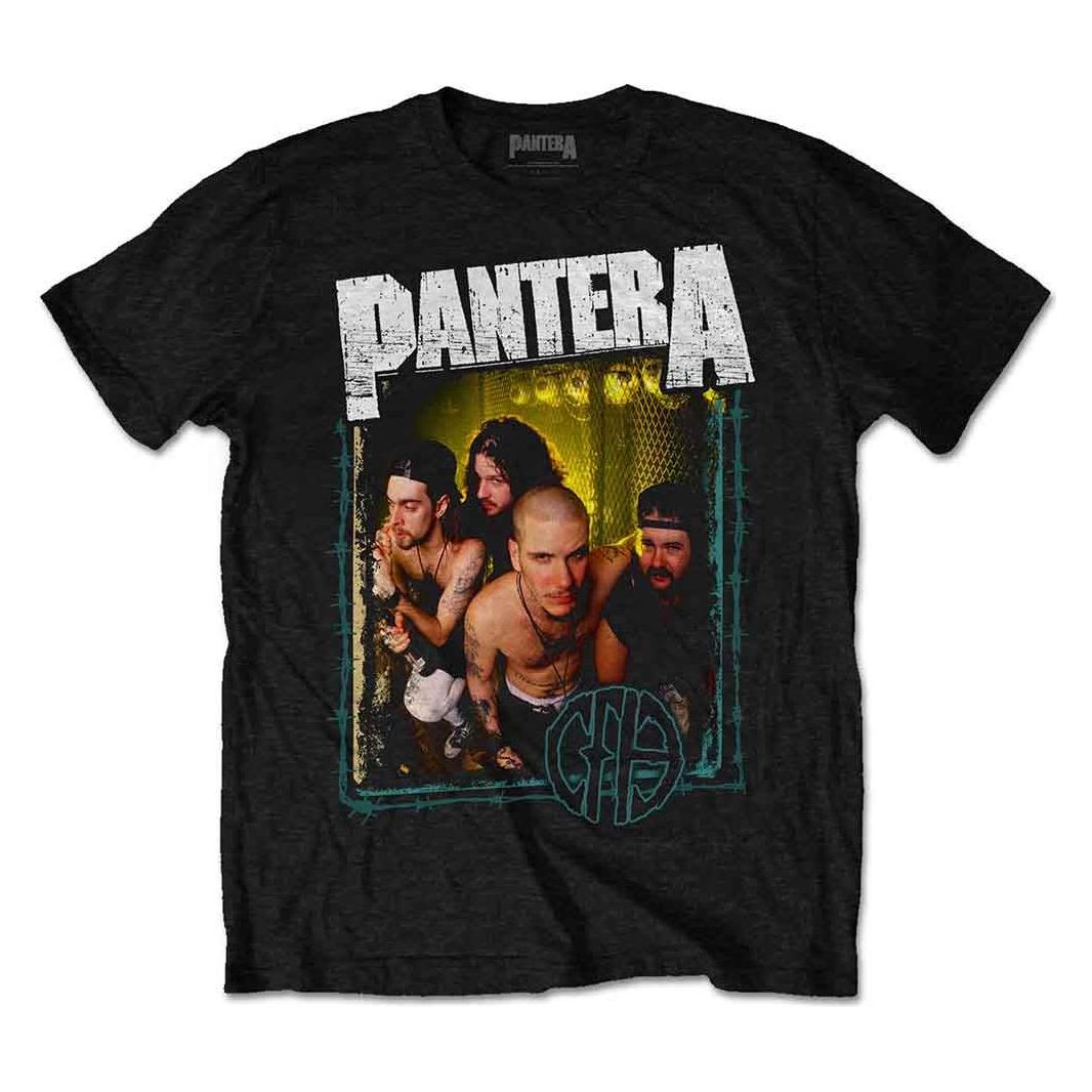 Pantera, Herren, Shirts, Barbed, Schwarz, (M)