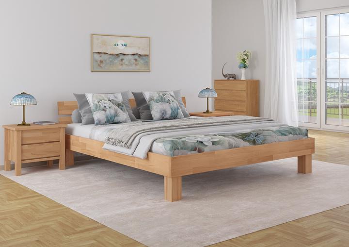 Actual product image Erst-Holz Modern super King bed 180x220 lacquered Beech without rigid slats 60.80-18-220oR (180 x 220 cm)