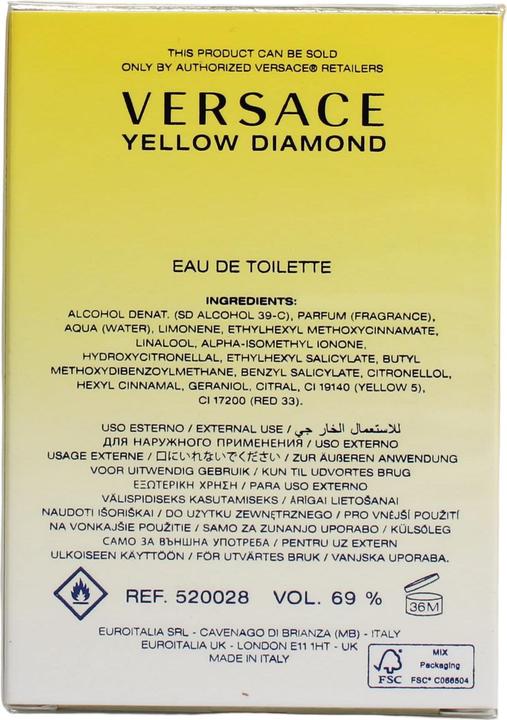 Produktbild Versace Yellow Diamond (Eau de Toilette, 30 ml)