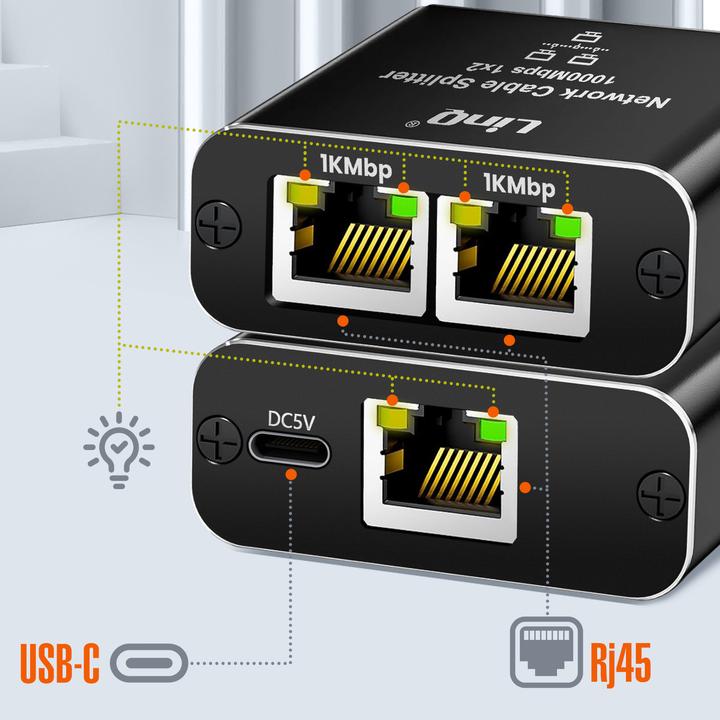 Actual product image LinQ VK3342 Duplicator (RJ45, RJ45 (2x))