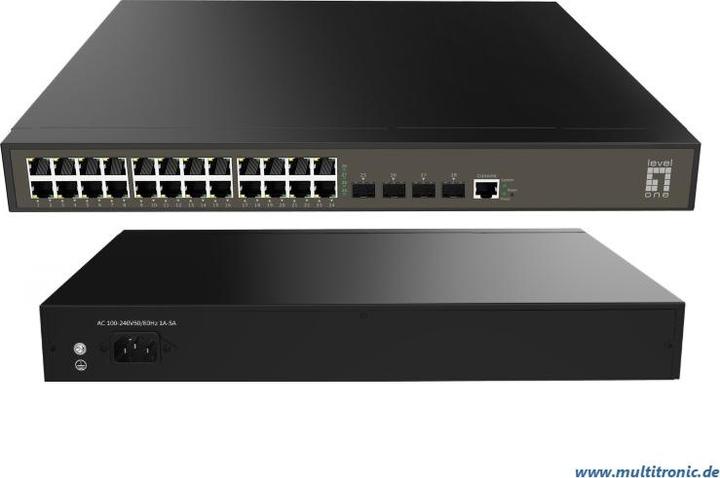 Produktbild LevelOne Switch 8x GE GEL-1061 4xGSFP (28 Ports)