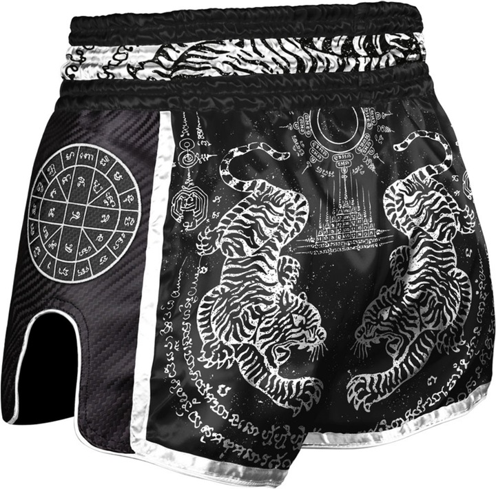 Produktbild 8Weapons 8 WEAPONS Muay Thai Shorts Carbon - Sak Yant Tigers black XXL (L)