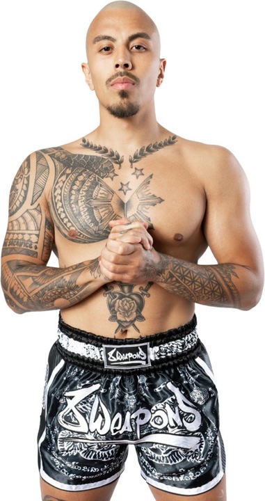 Produktbild 8Weapons 8 WEAPONS Muay Thai Shorts Carbon - Sak Yant Tigers black XXL (L)