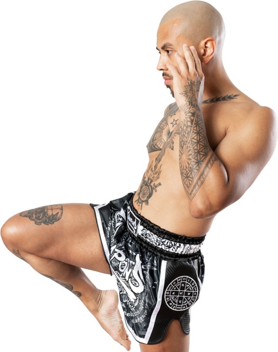 Produktbild 8Weapons 8 WEAPONS Muay Thai Shorts Carbon - Sak Yant Tigers black XXL (L)