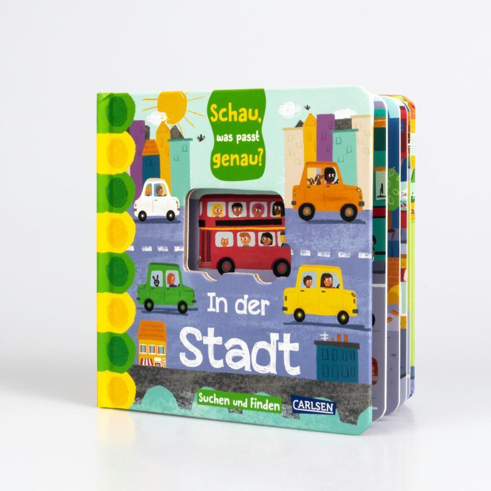 Thumbnail - Carlsen, Babybücher, Schau, was passt genau? In der Stadt (Deutsch)