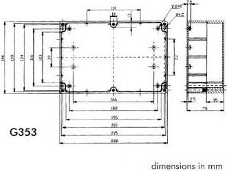 Produktbild Velleman ABS-GEHÄUSE - WASSERDICHT - DUNKELGRAU - 222 x 146 x 75 mm (Gehäuse)