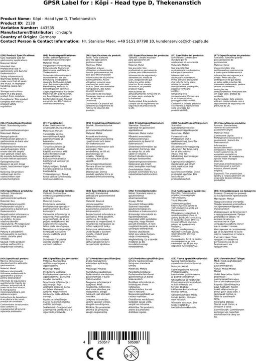 Image du produit Ich-zapfe Köpi - Zapfkopf Typ D, Thekenanstich