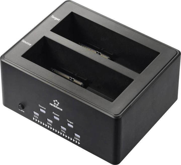 Image du produit Renkforce RF-5576398 Station d'accueil pour disque dur SATA USB 3.2 Gen 1 (USB 3.0) avec fonction de clonage
