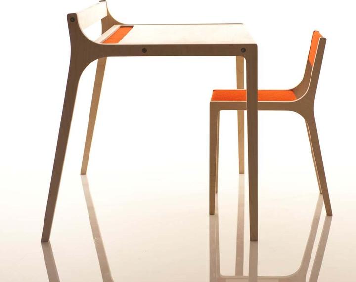 Image du produit Sirch Sibis Bureau Afra feutre rouge (87 x 57 x 60 cm)