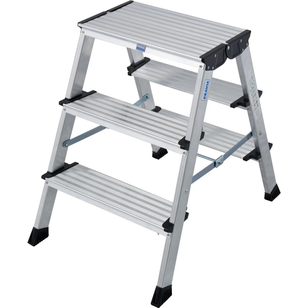 Krause, Leiter + Gerüst, Aluminium Doppel-Klapptritt kl (Trittleiter, 42 cm)