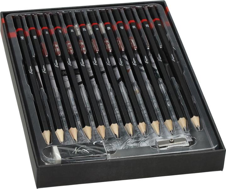 Actual product image Grafix Zeichenblock mit Bleistiften und Spitzer, 15-tlg (Plain)