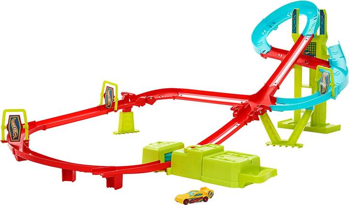 Produktbild HOT Wheels - Baanset - Neon Snelheidsduivels Wolkenkrabber Circuit - Met 1 Wheels auto - Racebaan