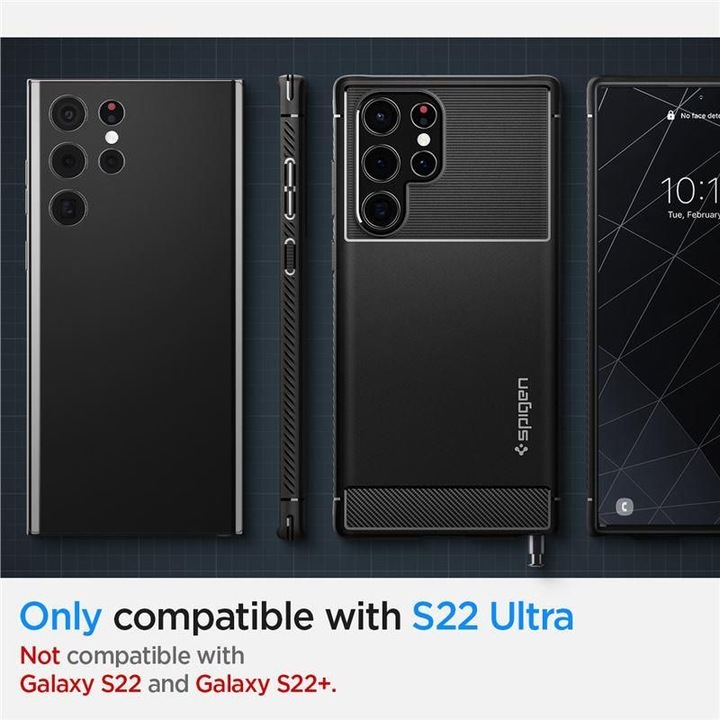 Actual product image Spigen Rugged Armor (Samsung Galaxy S22 Ultra (5G))
