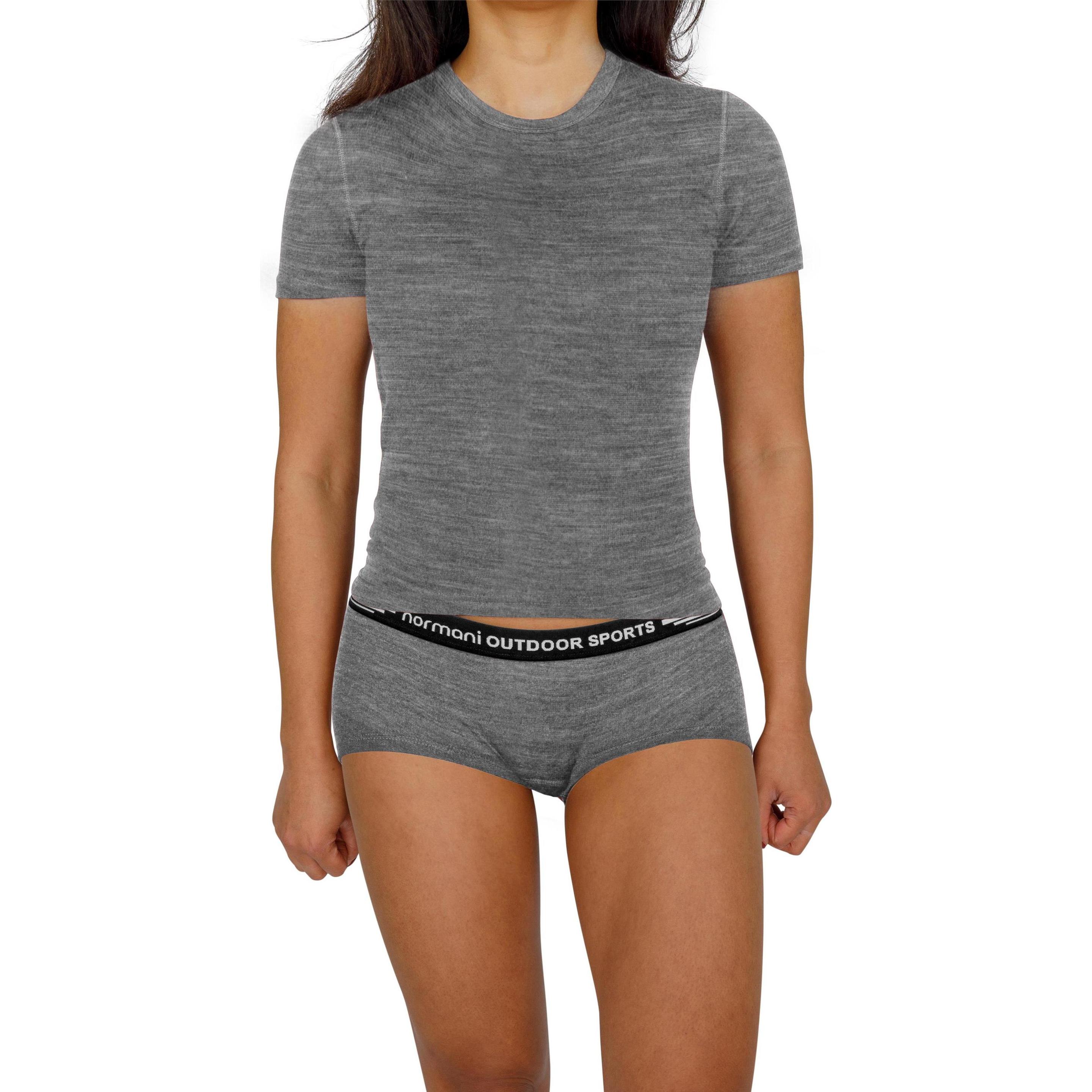 Normani, Damen, Unterhosen, Damen Merino Boxershorts „Morwell“ - 9553, Grau, (XL, Einzelpack)
