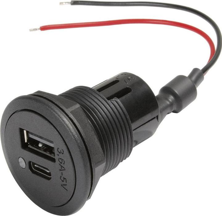 ProCar Power USB-C/A Doppelsteckdose