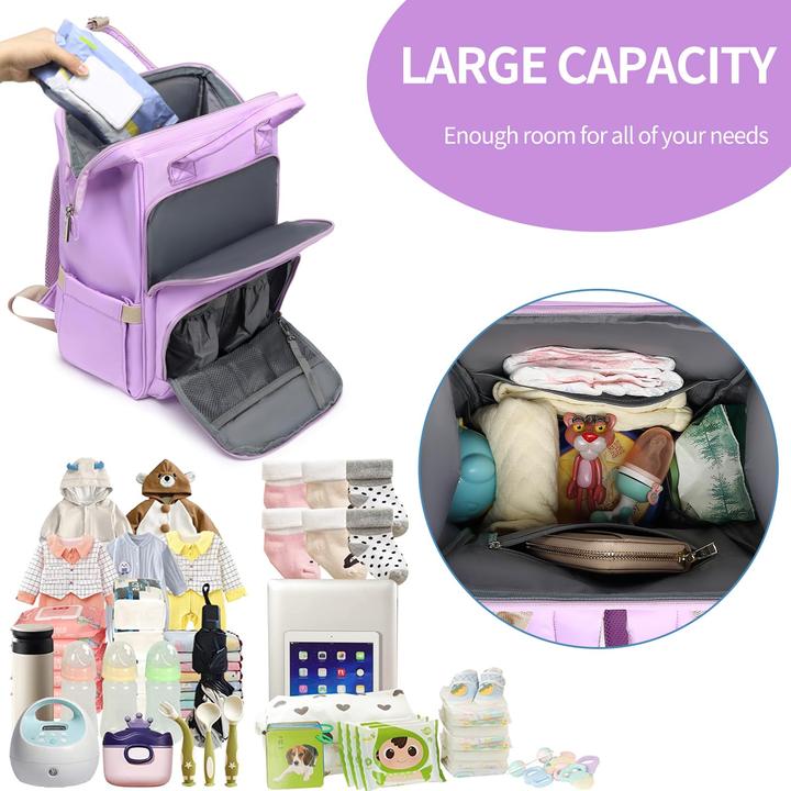 Immagine prodotto Only-Bags.Store Wickelrucksack Wickeltasche Rucksack mit wasserdichtem