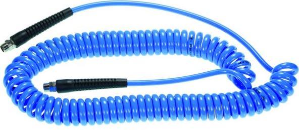 Image du produit Riegler Tuyau PU spiralé 1/4 " à raccord fileté rotatif et protection contre le pliage (A4, 80 mm, 10 pièce(s))