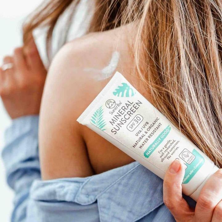 Actual product image Suntribe Mineralische Bio-Sonnencreme (Suntan cream, SPF 30, 100 ml, 1 g)