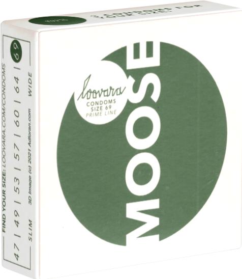 Produktbild Loovara 69 «Moose» 3 strapazierfähige Masskondome aus Fairtrade-Latex (3 Stk.)