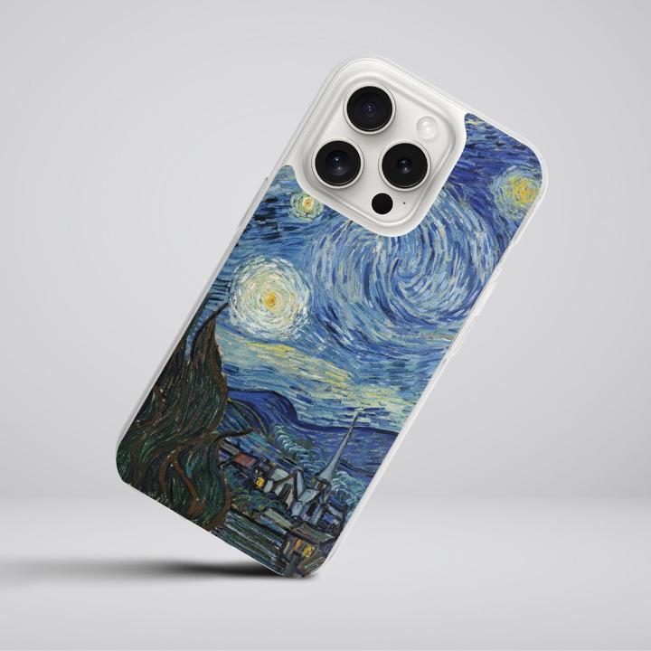 Produktbild DeinDesign Silikon Hülle für Apple iPhone 15 Pro Handyhülle Case Smartphone Schutzhülle Kunst The Starry (Apple iPhone 15 Pro)