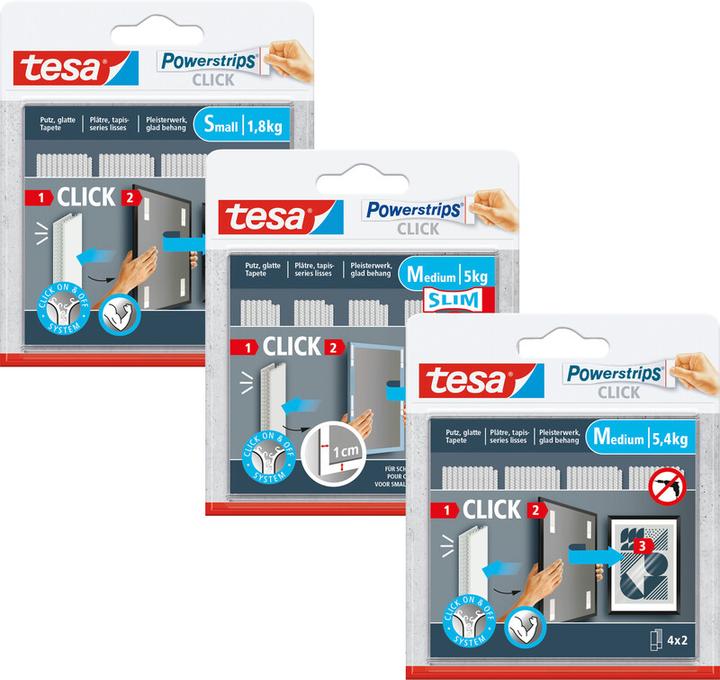 Produktbild tesa Powerstrips Click - Klebepads (120 mm, 5.40 kg)