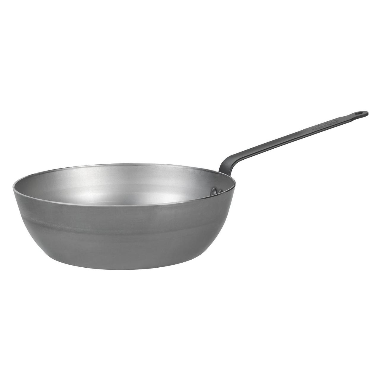 De Buyer Mineraal B Zwart Hapjespan - Staal - 28cm, Pan + Steelpan, Zwart