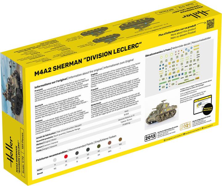 Nutritional values and ingredients Heller M4A2 Sherman "Division Leclerc" (deco.FR