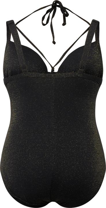Produktbild Ulla Popken Badeanzug, Bügel-Softcups, Glitter, Zierbänder, recycelt (60)