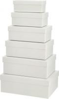 Produktbild Cepewa Boxenset, weiss, 6-teilig, rechteckig (6 x)