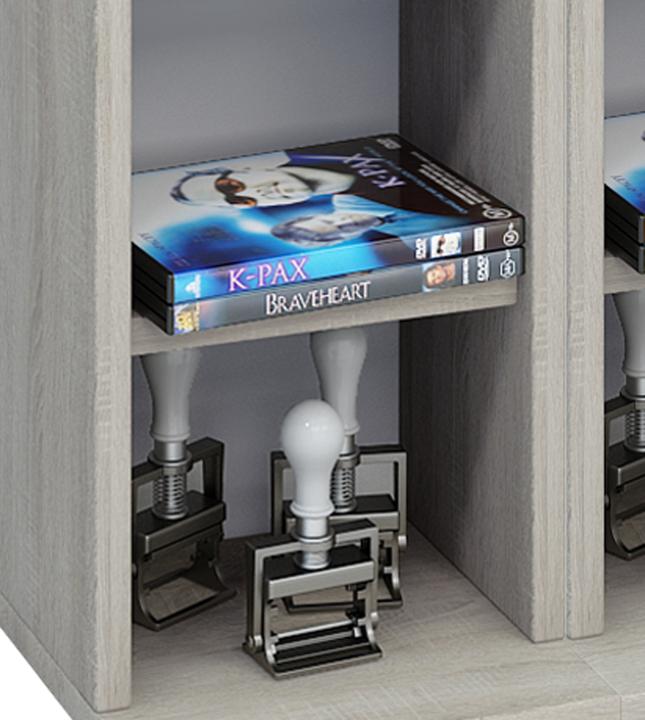Produktbild VCM Holz CD DVD Stand Regal Almera (42 x 20 x 180 cm)
