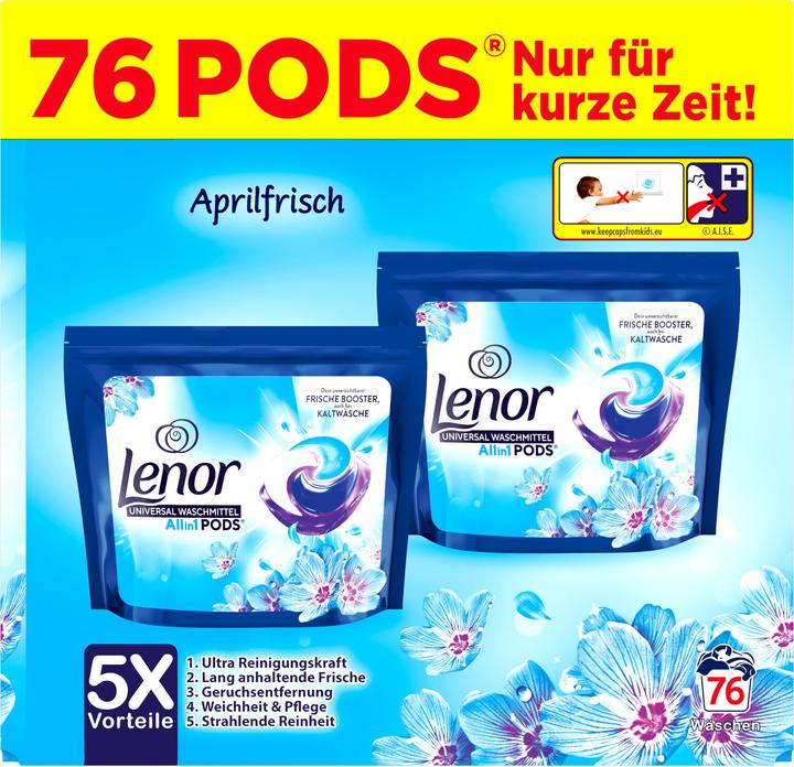 Lenor All-in-1 Pods (76 Washing cycles, Pods)