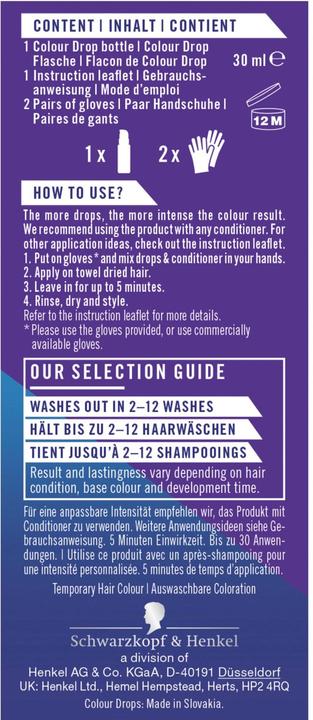 Image du produit Schwarzkopf Live Temporary Colour Drops (Violet)