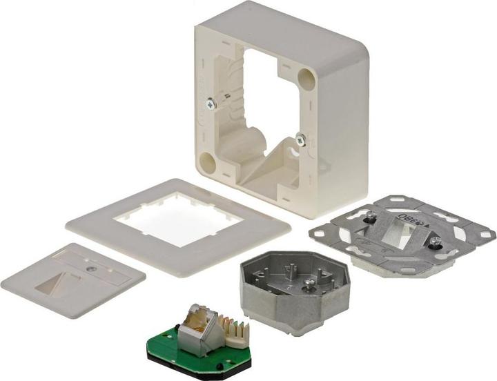 Produktbild Metz Connect E-DAT C6 8(8) AP - Wanddose - RJ-45 - Pure White