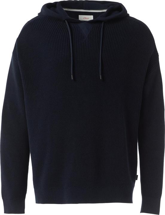 Produktbild s.Oliver Strickpullover Gestrickter Relaxed-Fit-Hoodie im Fabricmix (S)