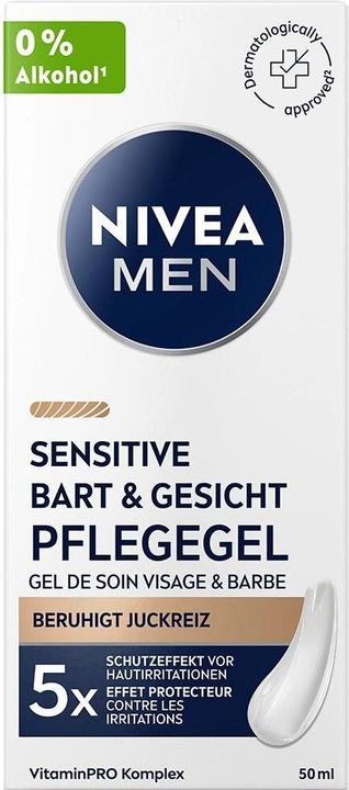 Produktbild NIVEA MEN Sensitive Bart & Gesicht Pflege-Gel (50 ml)