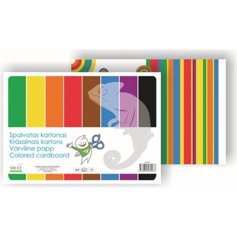 ART, Carta, Cartoncino SMLT, A4, 190 g, a colori, 8 fogli, fronte/retro (190 g/m², A4)