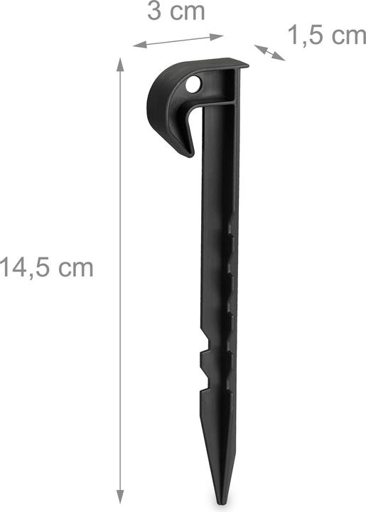 Actual product image Relaxdays 200x robotic lawnmower ground hooks (Mowing robot, Robot mower installation)