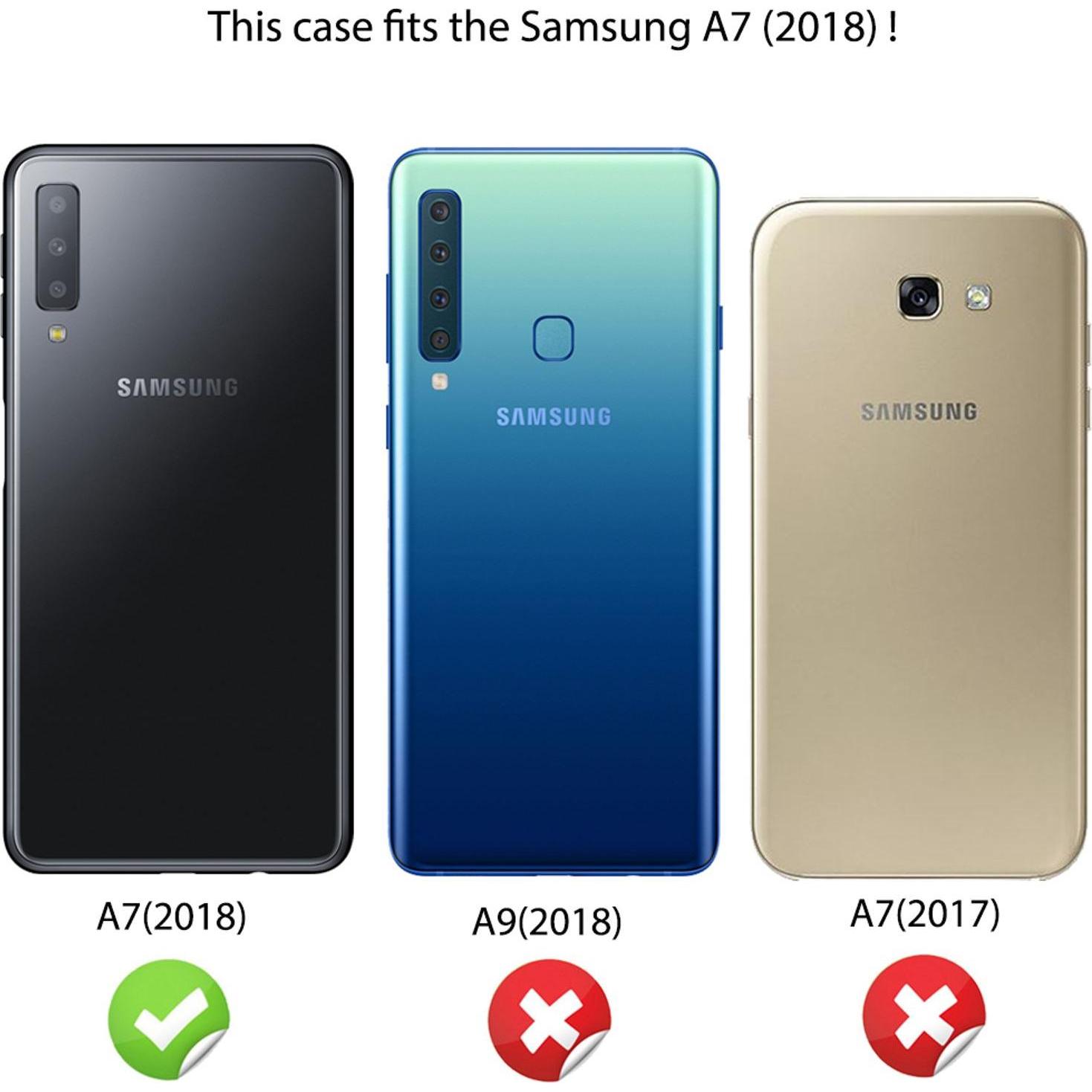 Thumbnail - Nalia Handyhülle (Samsung Galaxy A7 (2018)), Smartphone Hülle, Schwarz